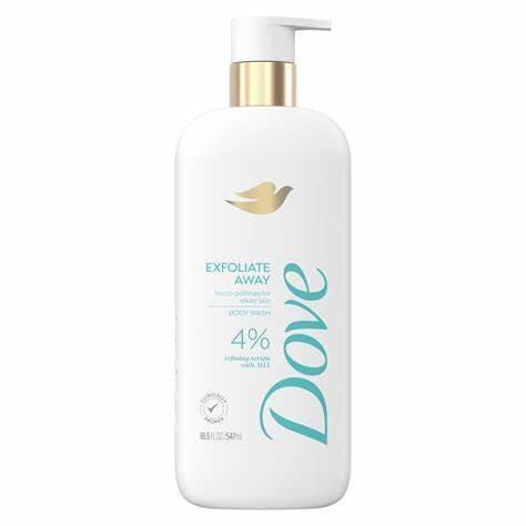Dove Exfoliate Away 4% Body Wash 547 ml x12