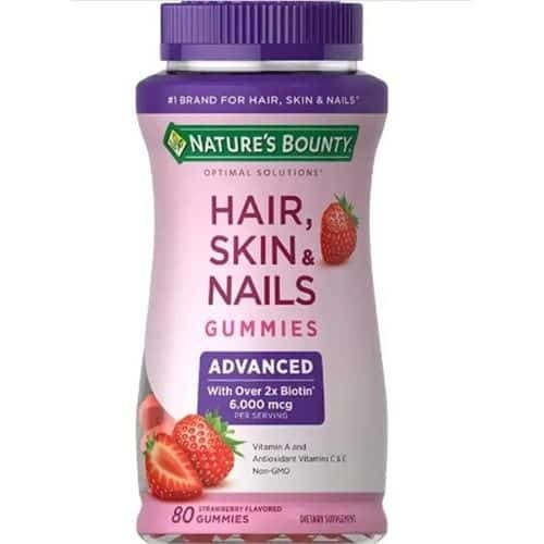 Nature's Bounty Advanced  Hair, Skin & Nails (80 Gummies) 2x Biotin 6,000mcg
