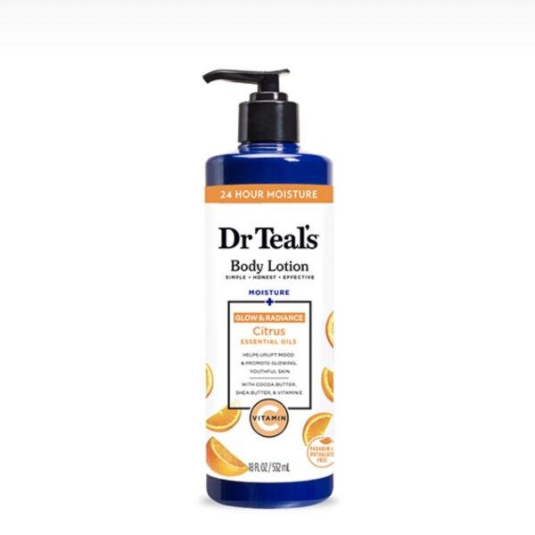 Dr Teal’s Vitamin C Glow & Radiance Body Lotion  | Brightening & Skin-Softening Moisturizer 532ml