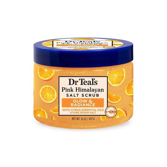 Dr Teal’s Glow & Radiance Vitamin C Body Scrub  | Brightening & Exfoliating Skin Polish 454g