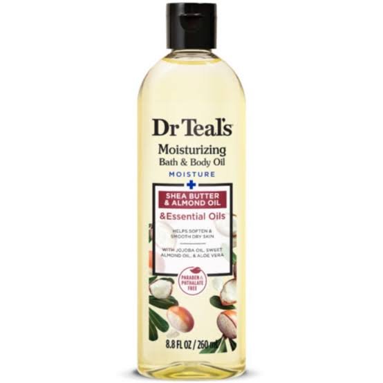 Dr Teal’s Shea Butter & Almond Oil Bath & Body Oil | Deep Moisture & Skin Softening Oil 260ml