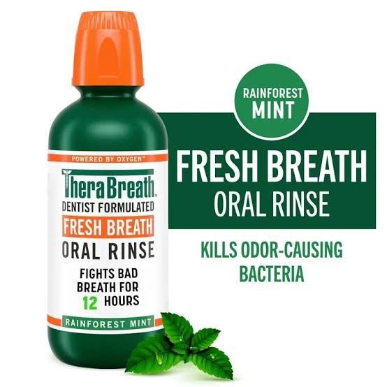 TheraBreath Rainforest Mint Mouthwash 473ml | Alcohol-Free Fresh Breath