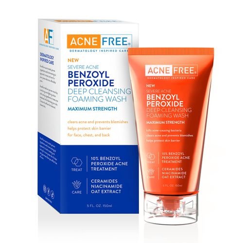 AcneFree Benzoyl Peroxide Acne Treatment 10% – Rapid Action Pimple Gel