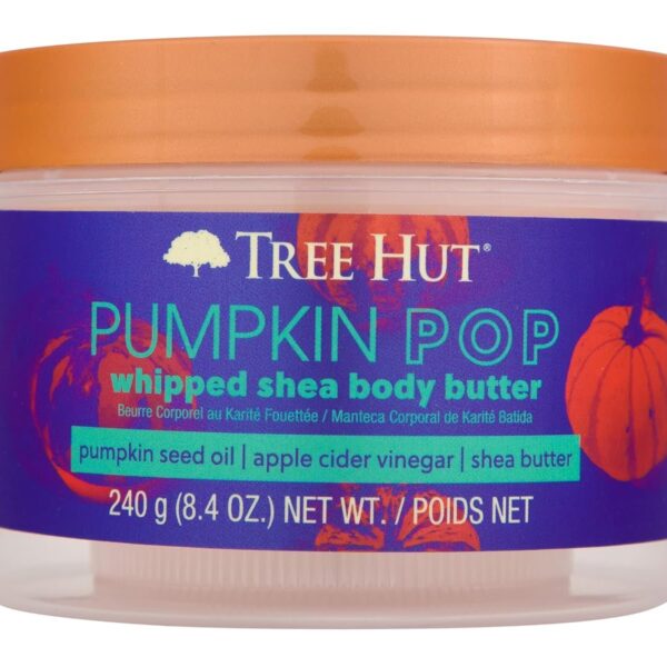 Tree Hut Pumpkin Pop Whipped Shea Body Butter (240g) – Deep Moisturizing & Nourishing Body Cream