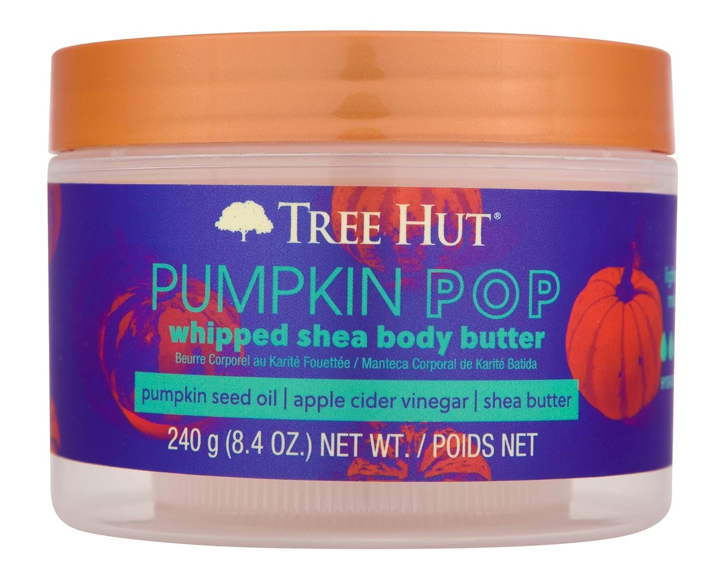 Tree Hut Pumpkin Pop Whipped Shea Body Butter (240g) – Deep Moisturizing & Nourishing Body Cream