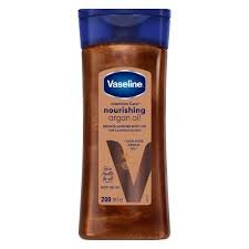Vaseline Intensive Care Nourishing Argan Oil Body Oil – Moisturizing Glow Body Oil with Argan Oil for Dry Skin Repair & Soft Radiant Skin