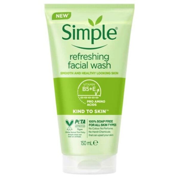 Simple Refreshing Facial Wash Cleanser 150ml – Gentle Daily Face Cleanser wholesale ×12pcs