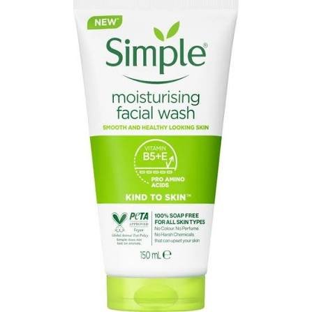 Simple Moisturizing Facial Cleanser Face Wash (Hydrating & Gentle) ×12pcs
