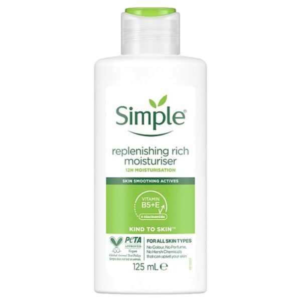 Simple Replenishing Rich Moisturizer 125ml Hydrating Nourishing Face Cream×12pcs